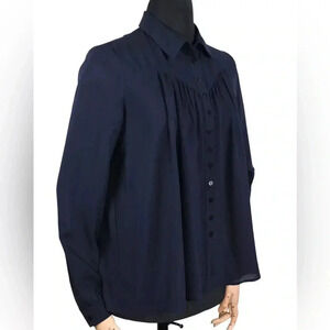 Ba&sh Tudor Shirt Blouse Navy Blue Women's size medium